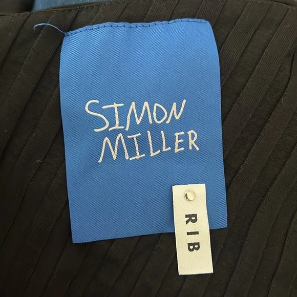 Simon Miller Asymmetric Wide Rib Maxi Dress in Black, Size M New w/Tag - Picture 6 of 8